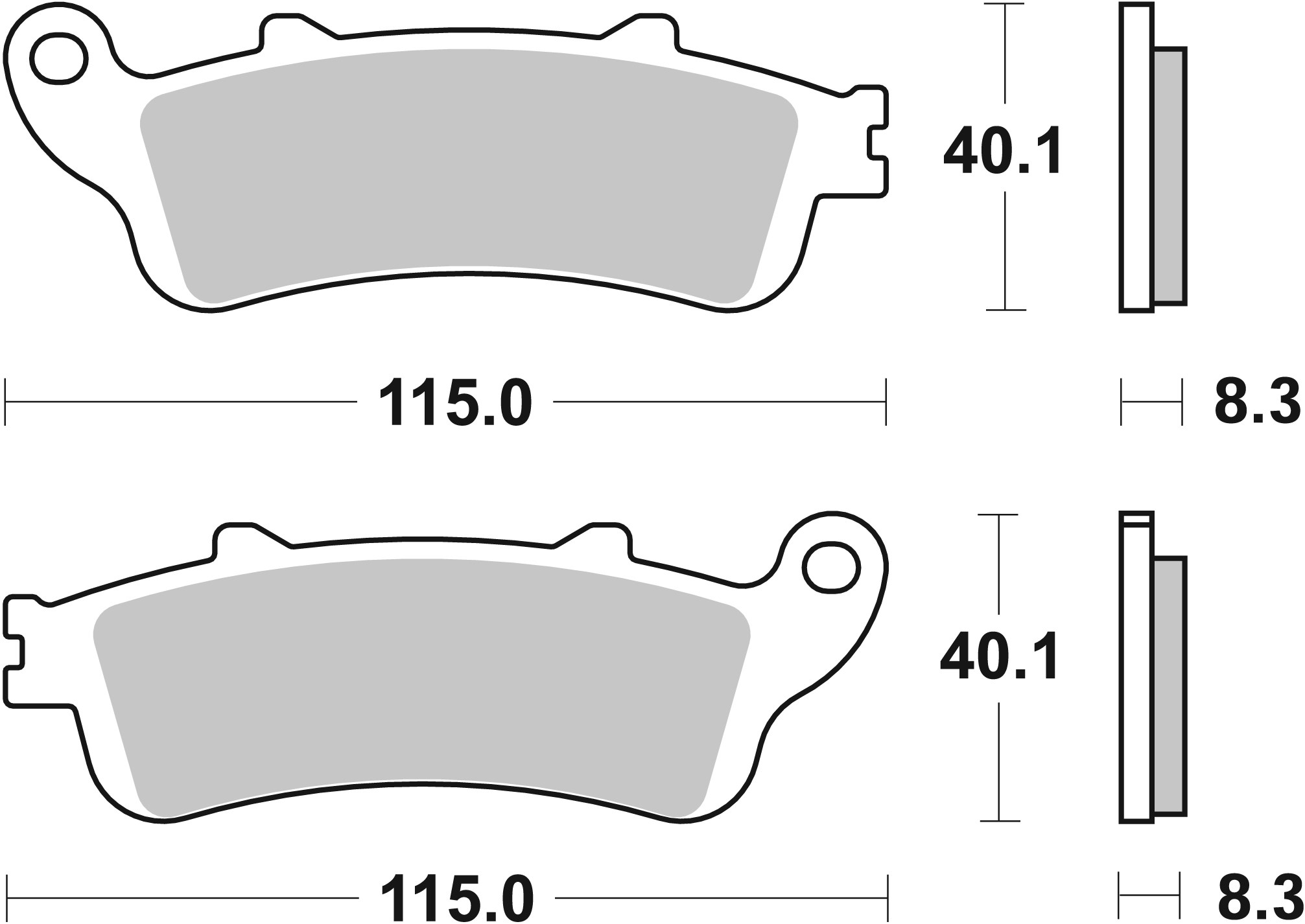 Fékbetét Brembo Hátsó 07HO4308