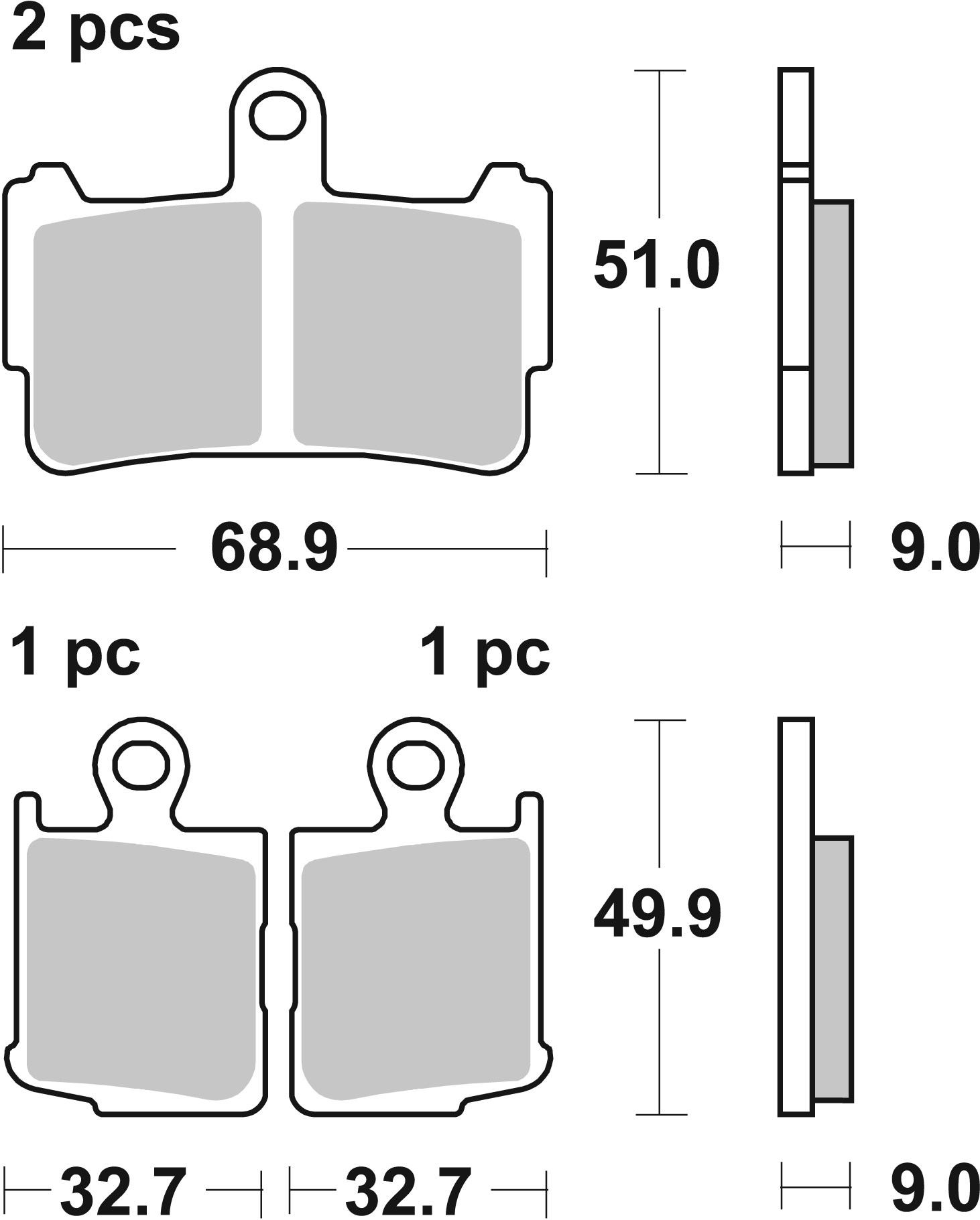 Fékbetét Brembo Első 07HO37SA szinter