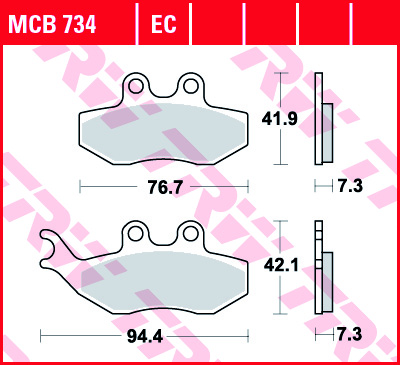 Fékbetét TRW Lucas Első MCB734 