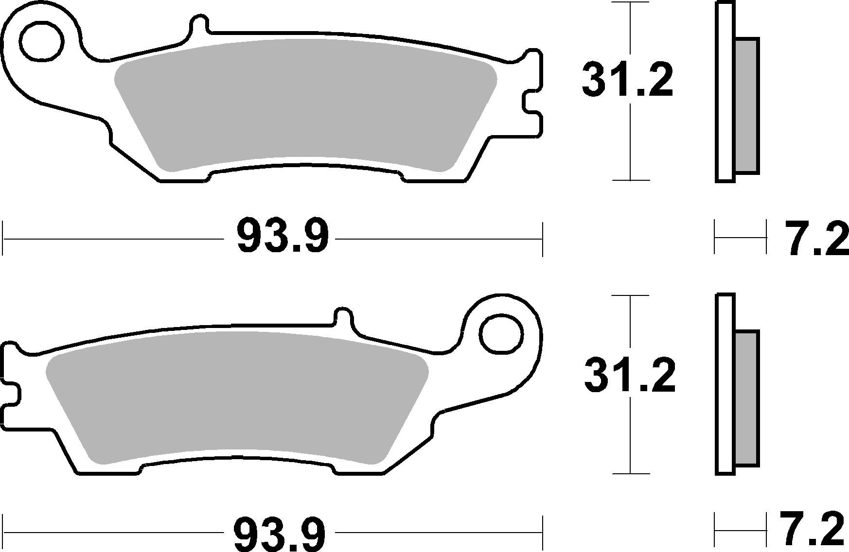 Fékbetét Brembo Első 07YA47SD szinter Off Road