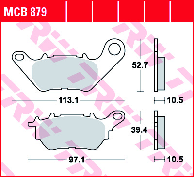 Fékbetét TRW Lucas Hátsó MCB879