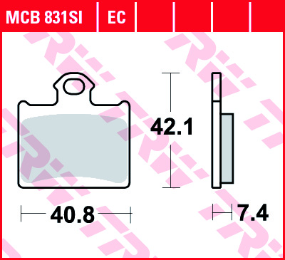 Fékbetét TRW Lucas Hátsó MCB831SI Szinter Off Road